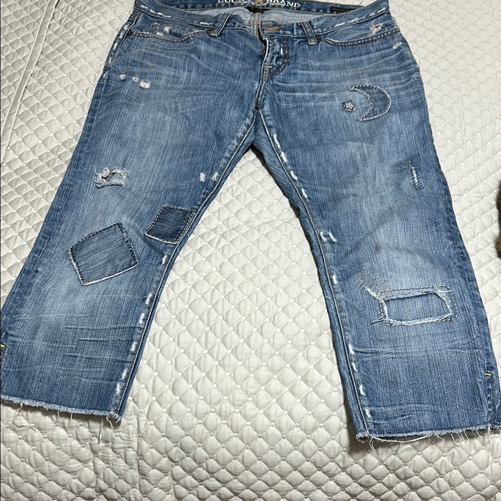 Lucky Brand Blue Distressed Ankle Jeans
